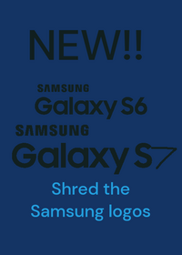 Shred the Samsung logos
