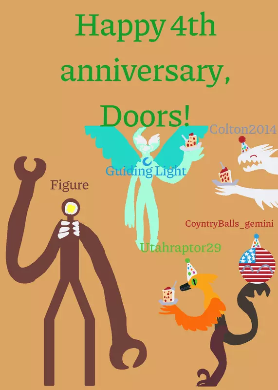 Doors 4th anniversary! by @Utahraptor29