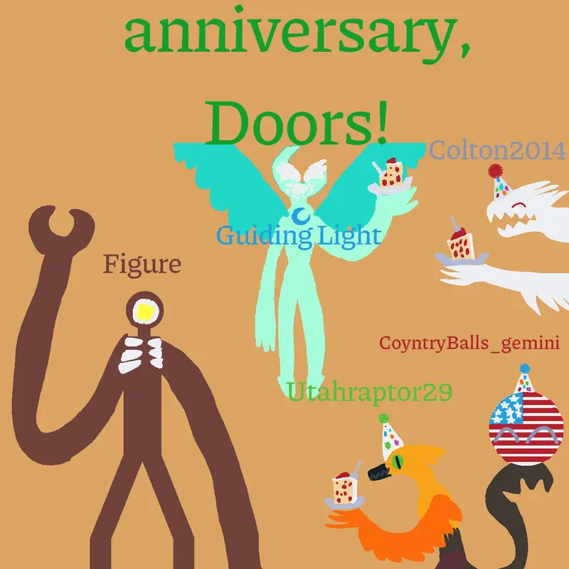 Doors 4th anniversary! by @Utahraptor29