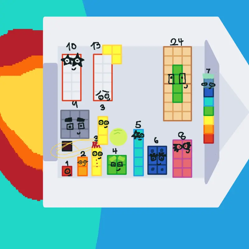 Numberblocks in Space by @NolanAr123