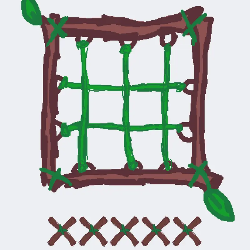 Tic-Tac-Toe in woods by @Snow_Fox_