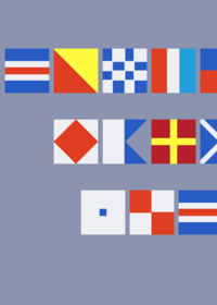 Flag band: International maritime signal...