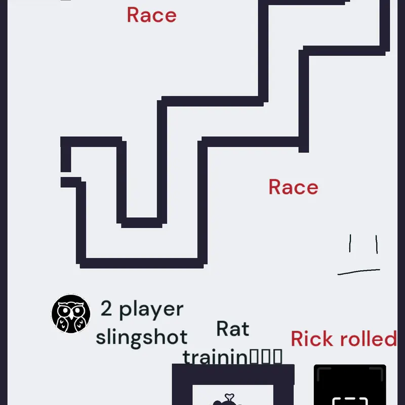 Race 2 player to the end (no cheating) by @dlud