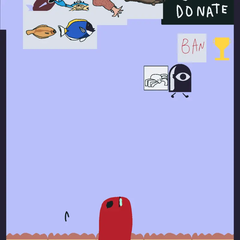 Snake eating sea animals by @bandekwarus