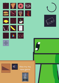 Feed the blocky guy!