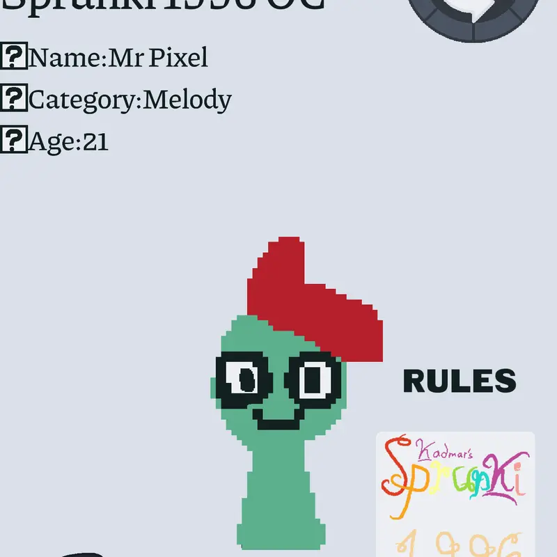 Oc for a game by @arandomsprunkiguy