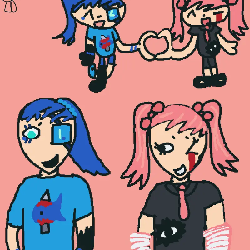 Pinky_pink and buleysi by @Catlysar23