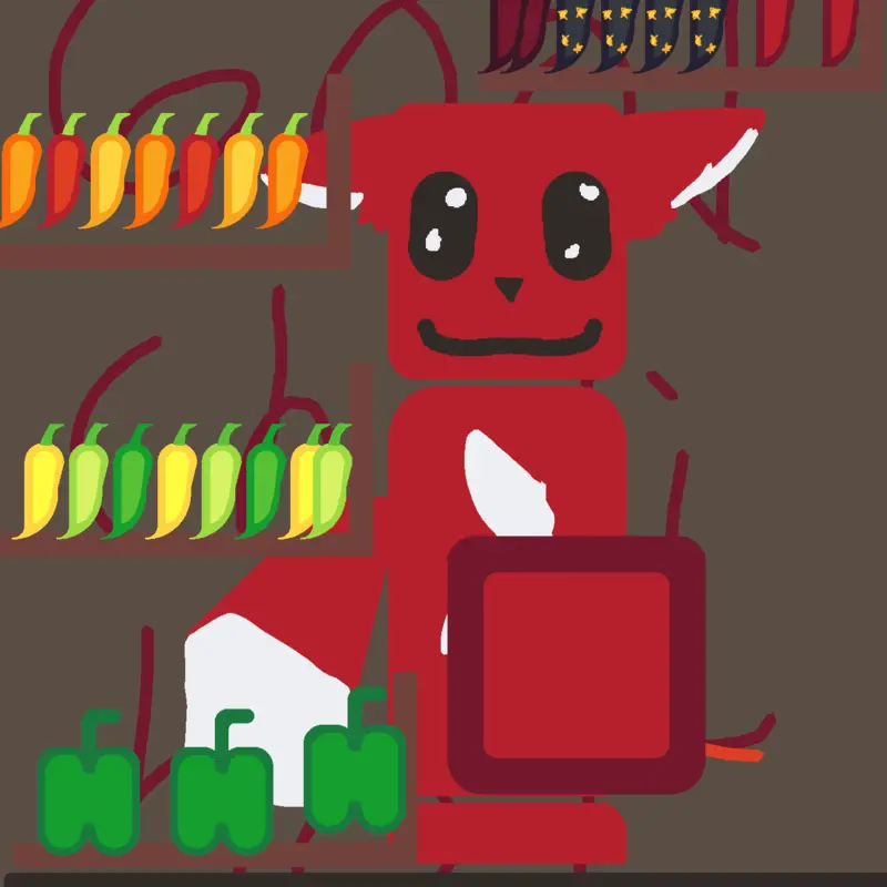 Mukbang chili pepper by @bandekwarus