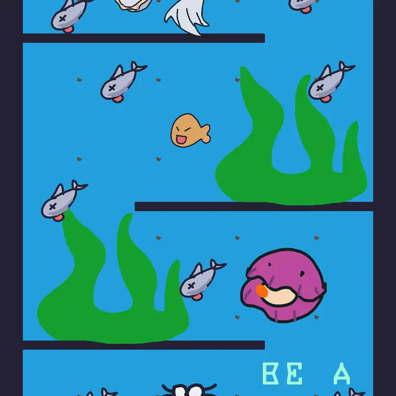 be a seal and collect fishes by @nanaikada
