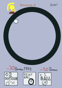 Ball in circle bouncing