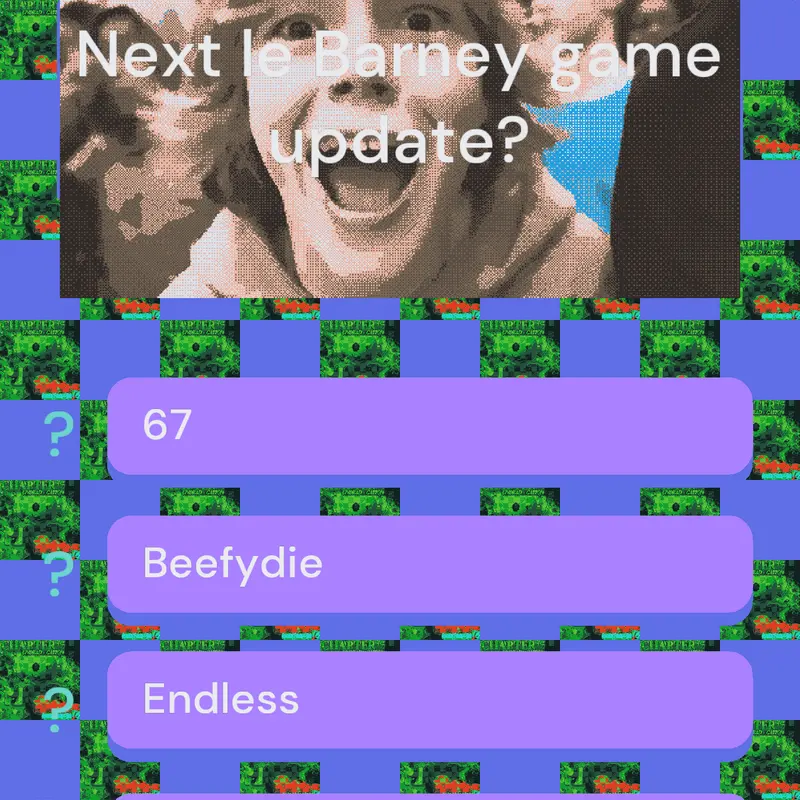NEXT BARNY GAEM UPDAET by @Y-star