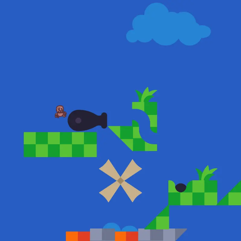 Golf but with a jumping spider by @setityuioko