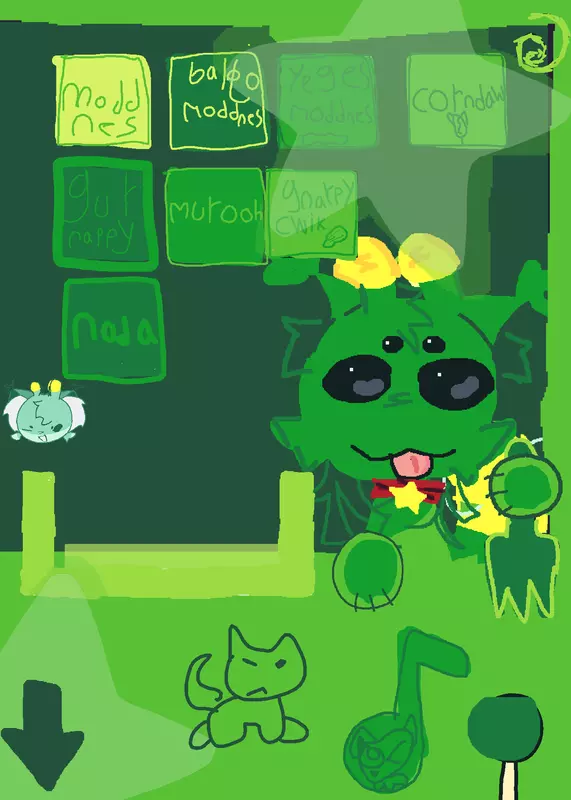 Alien cat Green mukbang!!! by @leiacatmeow