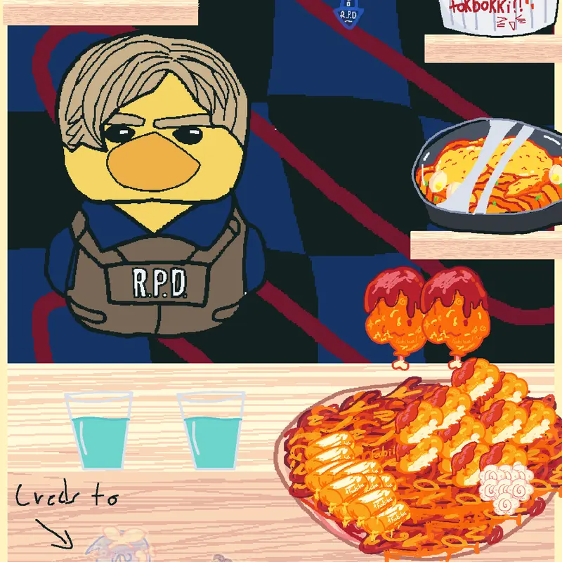 Mukbang Leon Kennedy by @-Sean_Shenluvs-