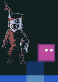 Run from Eyestalk in Cube Dash