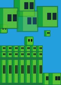 but it's all green cube...