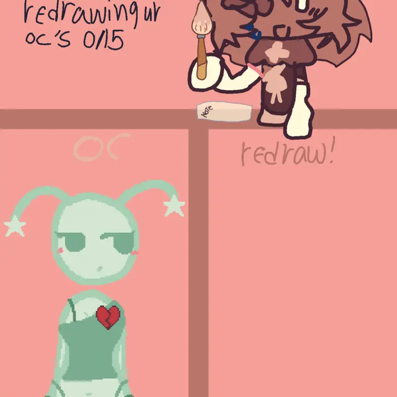 Please redraw would mean a lot!☆♡ by @Emy_buttbrush
