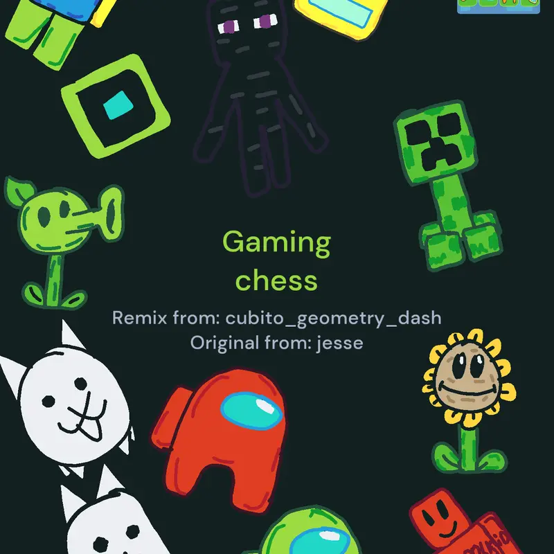 Gaming chess!🔥 by @cubito_geometry_dash