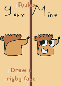 Draw a rigby face pls 🙏