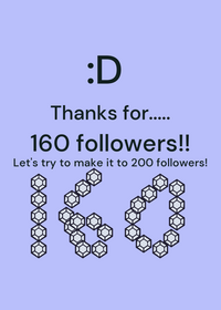 Thanks for 160 followers!!