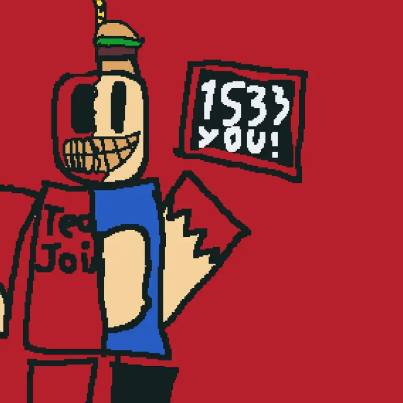 An asym horror game character for a guy by @Baldi_baldimore99
