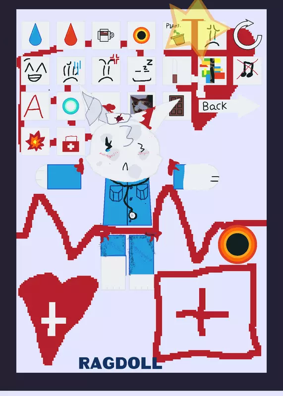 Animal hospital ragdoll by @headnuse