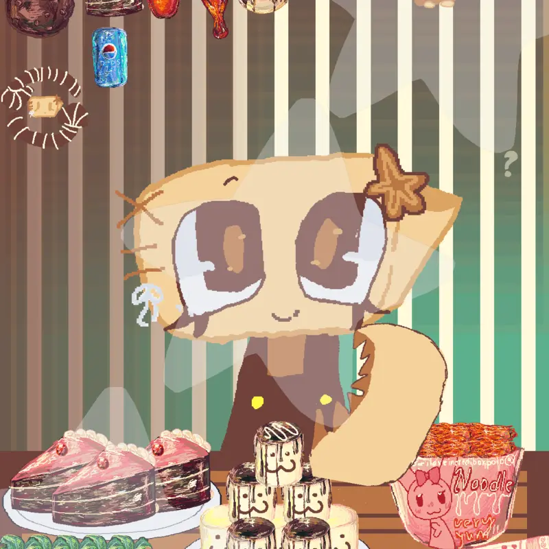 Shelly mukbang :3 by @ST4RM00N_133