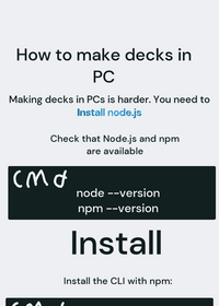 How to make decks in PC