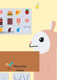 Feed litte pink bunny