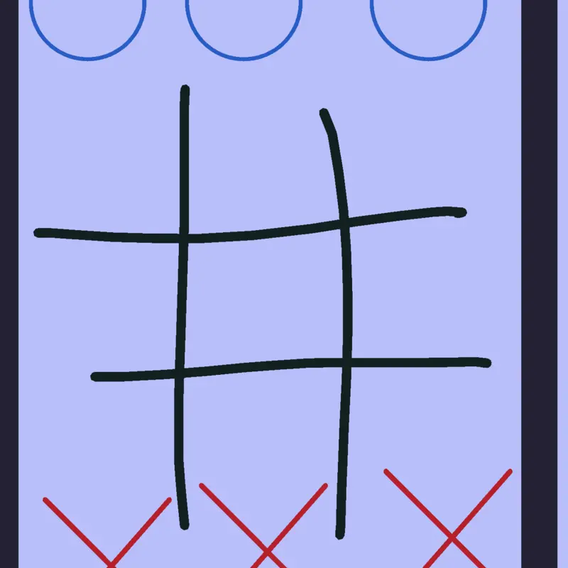 Tic tac toe by @animaliker