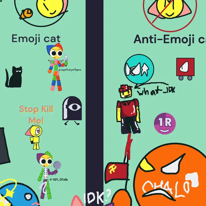 emojicat and anti emojicat by @junellascuna