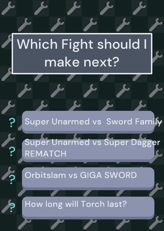 Which WB Fight should I make next? by @EarclacksBlueDagger