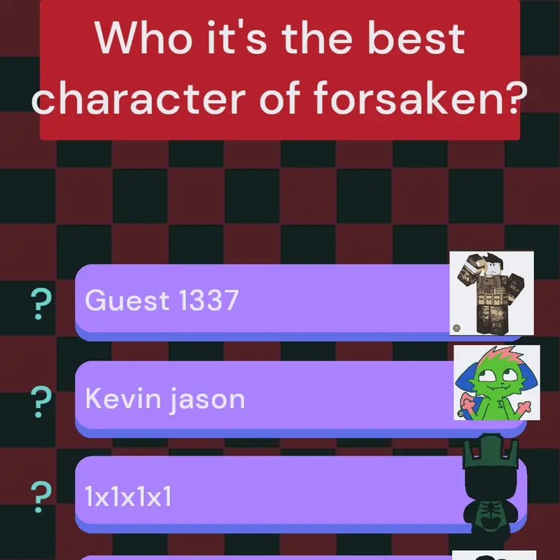 Who it's the best ccharacterof forsaken? by @cuentaalternativa