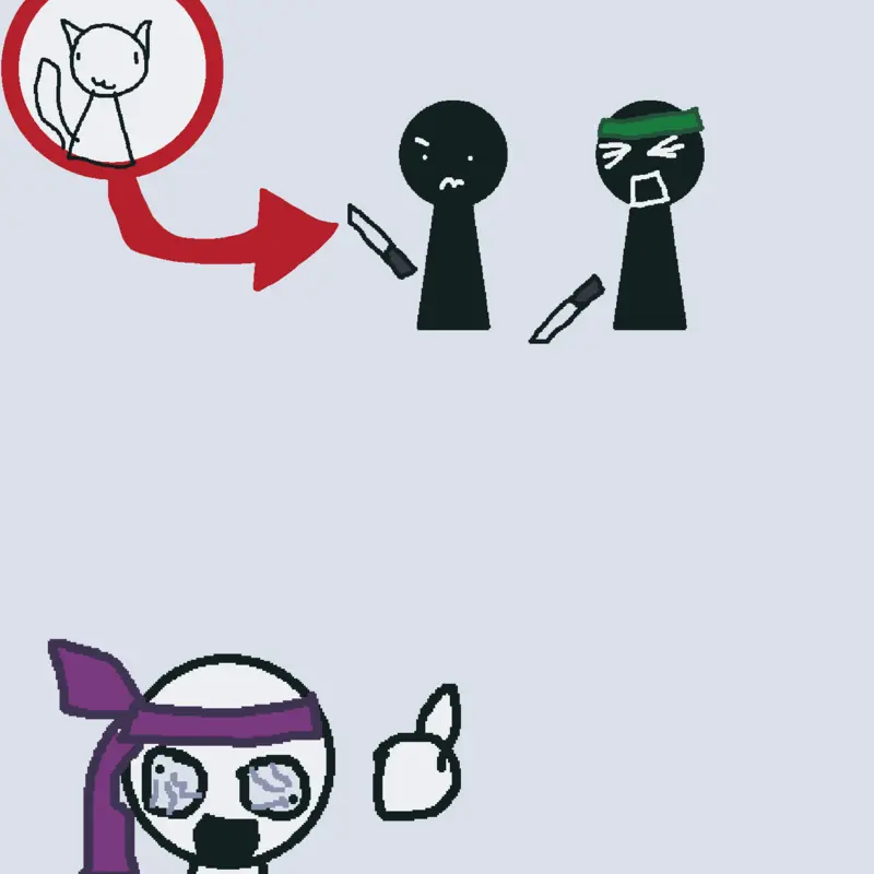 Knife dummys are furries? by @bluecrab3