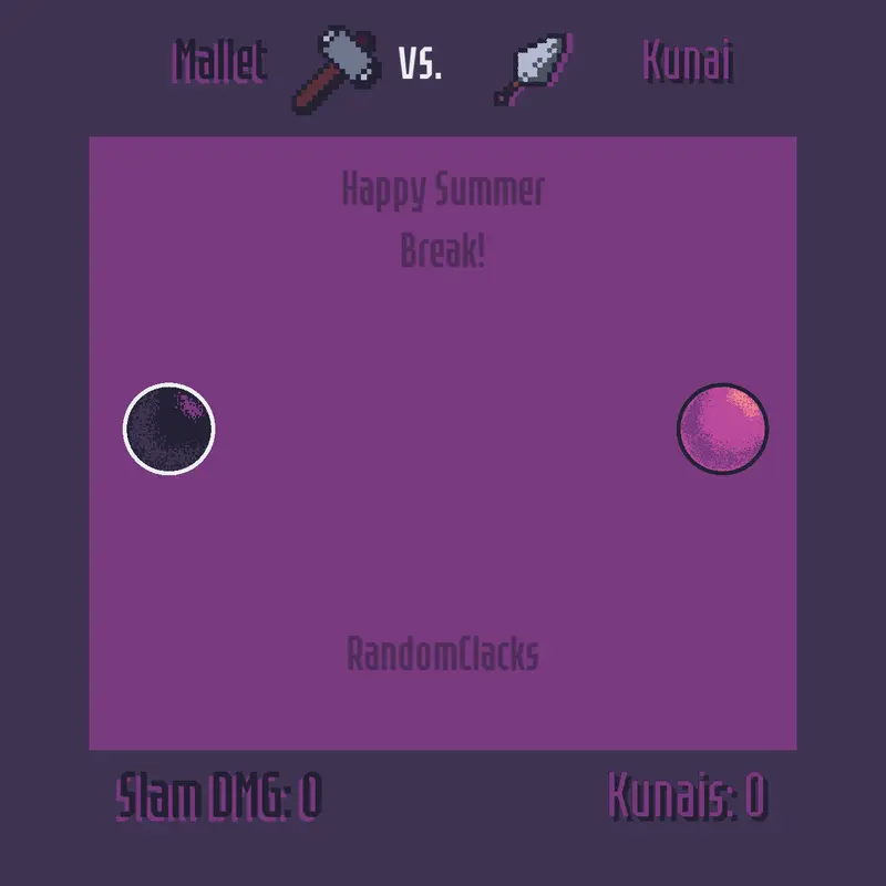 Mallet 🏏 vs. 📌 Kunai, who will win? by @RandomPerson9
