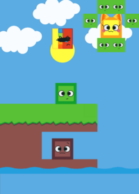ending game but faces are skyboxes