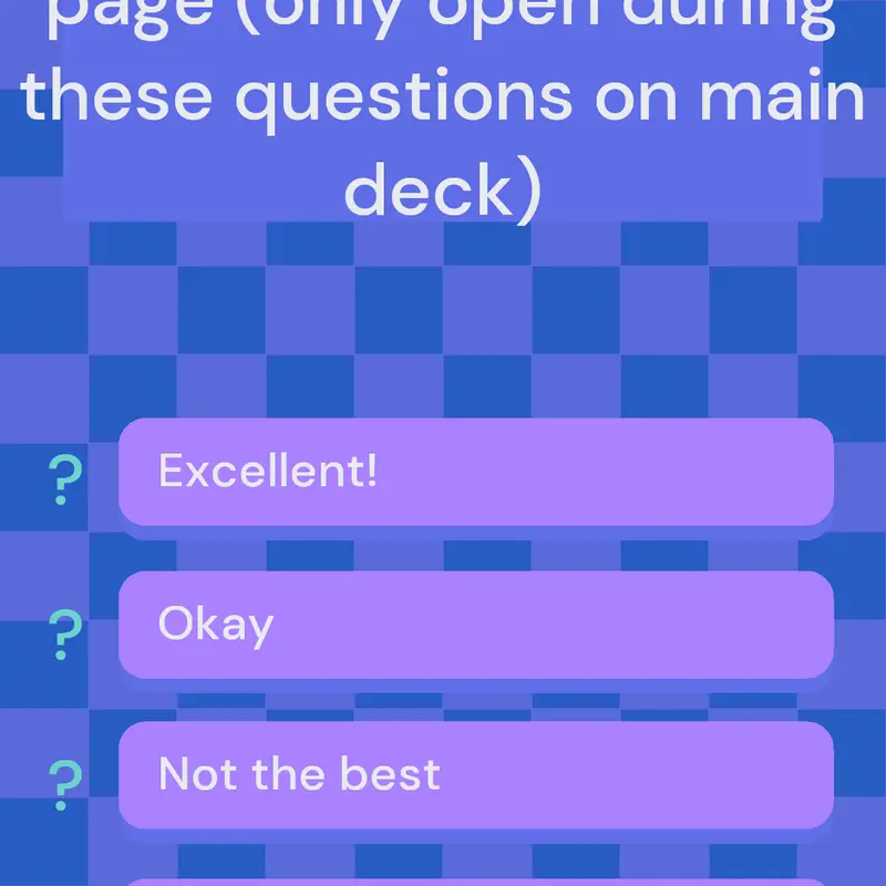 Poll deck. (Only open during feedback) by @COOLSOCKS