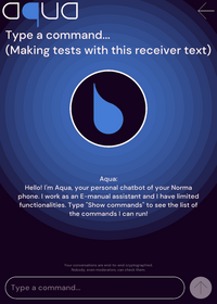 Aqua chatbot concept -