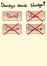 Dandy’s world sticker!