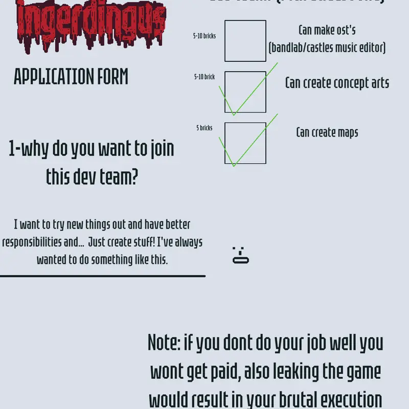 job application by @coffieeee
