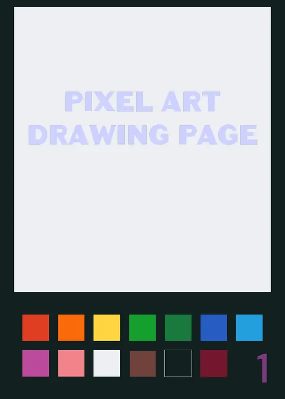 Pixel Art Drawing Page by @knighter