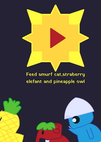Feed smurf cat