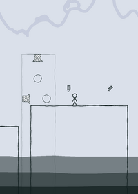 Stickfigure platformer but with turrets