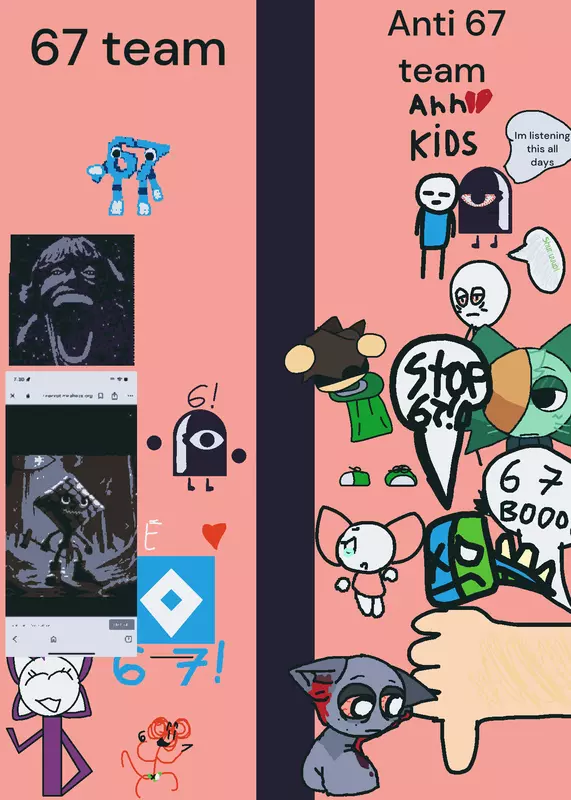 team anti67 I HATE 67 WHOS WITH ME??? by @LunaTheDinoKid