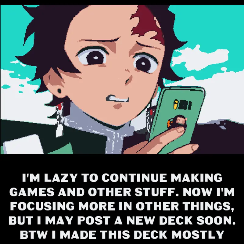 Tanjiro disgusted looking at his phone by @PotatoBR_24