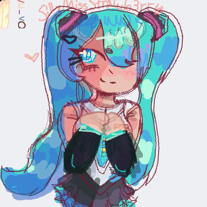 Miku remix party ☺️ by @SpookyMissStrawb3rry