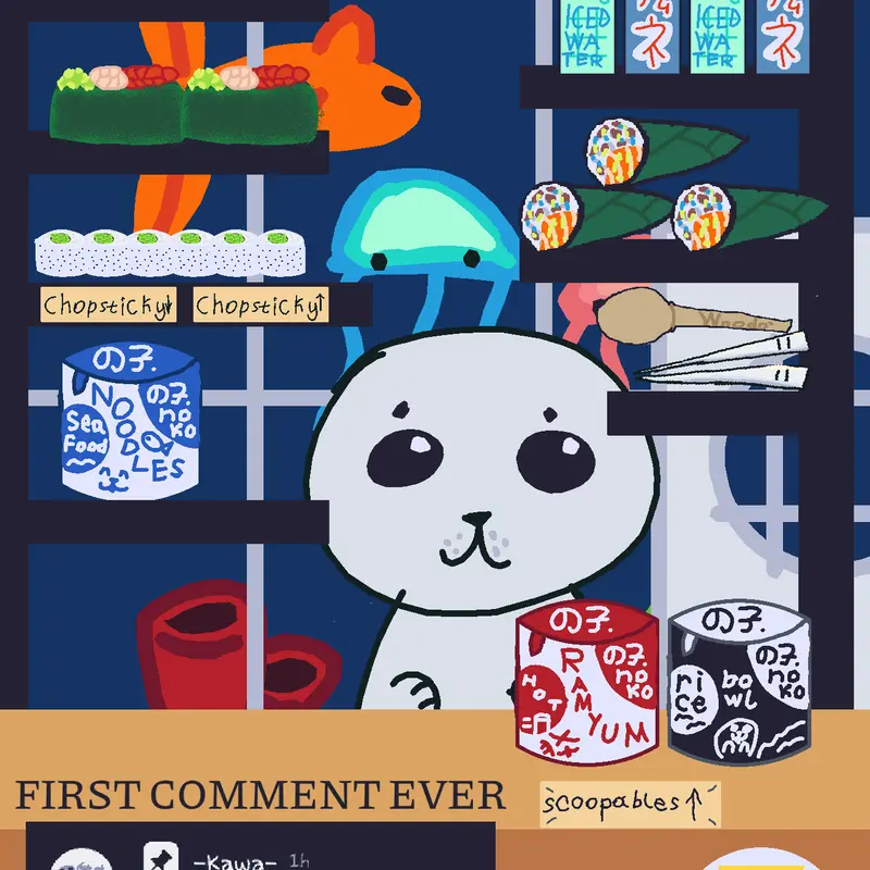 seal mukbang by @kimono49