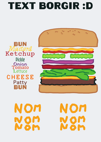 Text borgir :D (stole the burger from maxb's...