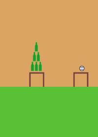 Ball bottle game