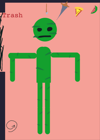 Melon sandbox rag doll